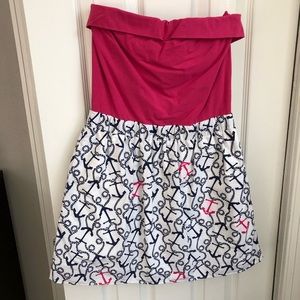 Lilly Pulitzer Strapless Ahoy There! Dress EUC